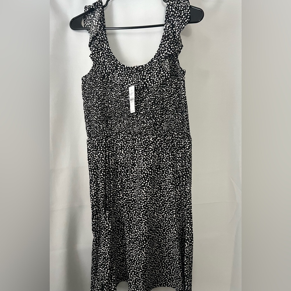 Loft dress , size small, black and white